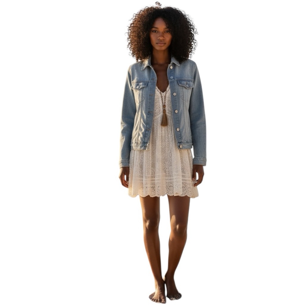 NWT Mavi Ombré Denim Jacket Size M